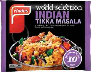 Prøv også Findus indian Tikka Masala.