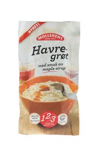Prøv også Møllerens Havregrøt maple sirup.