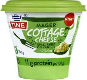 Prøv også Tine Mager Cottage Cheese eple/pære/vanilje.
