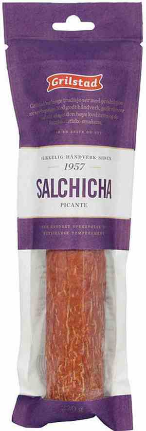 Prøv også Grilstad salchicha picante hel.