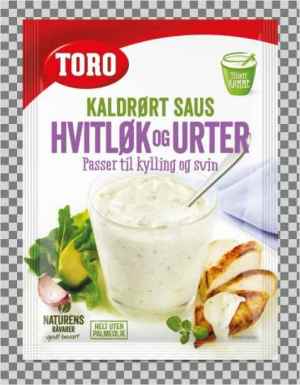 Prøv også Toro kaldrørt hvitløk og urtesaus.