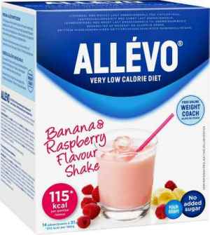 Prøv også Allevo VLCD Banan og Bringebær Shake.
