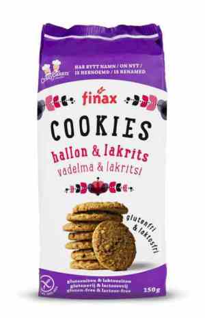 Prøv også Finax glutenfri hallon og lakrits cookies.