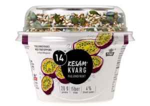 Prøv også Tine 14 kesam kvarg pasjonsfrukt med topping.