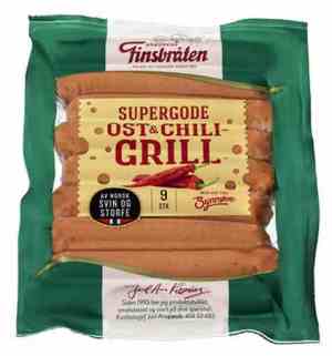 Prøv også Finsbråten Grillpølser med Chili & Ost 495gr.