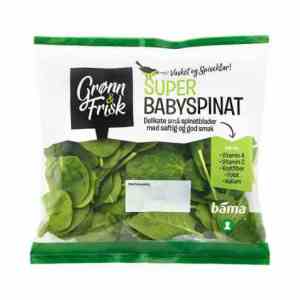 Prøv også Grønn og frisk super babyspinat.