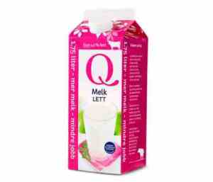 Prøv også Q melk lett 1,0 prosent 1,75 l.
