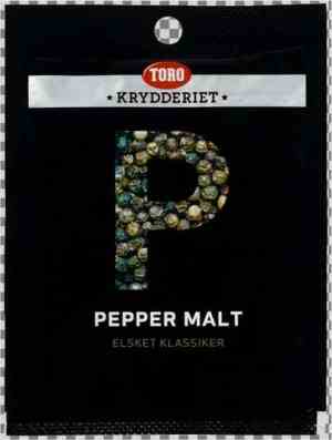 Prøv også Toro Krydderiet pepper sort malt 13 gr.
