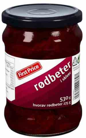 Prøv også First Price rødbeter i skiver 530 gr.