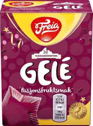 Prøv også Freia gele med pasjonsfruktsmak.