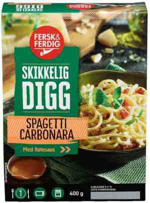 Prøv også Fersk og ferdig spaghetti carbonara.