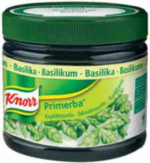 Prøv også Knorr basilikum krydderpasta.