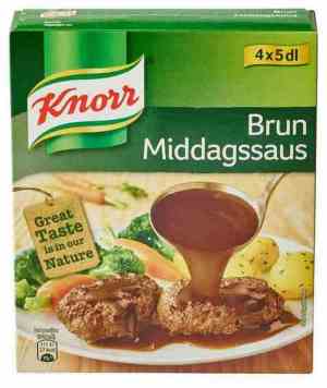 Prøv også Knorr brun middagssaus 4 pakke.