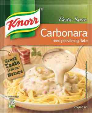 Prøv også Knorr pastasaus carbonara.
