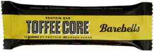 Prøv også Barebells proteinbar toffee core.