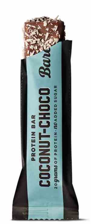 Prøv også Barebells proteinbar coconut choco.