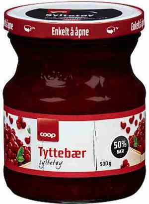 Prøv også Coop tyttebærsyltetøy 500g.