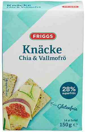 Prøv også Friggs knekkebrød chia og valmuefrø.