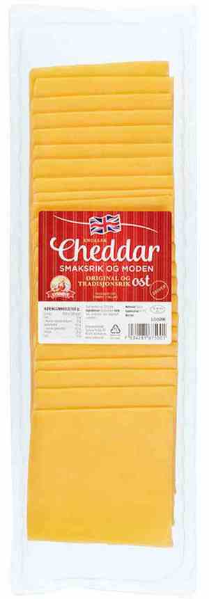 Prøv også Synnøve engelsk cheddar skivet 500gr.