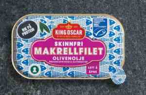 Prøv også King Oscar skinnfri Makrellfilet i olivenolje.