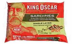Prøv også King Oscar sardiner i olivenolje med pepper.