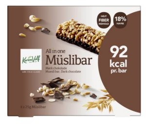 Prøv også Karen Volf muslibars dark chocolate 100gr.