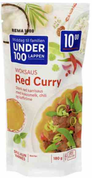 Prøv også Rema 1000 Red Curry Woksaus 180g.