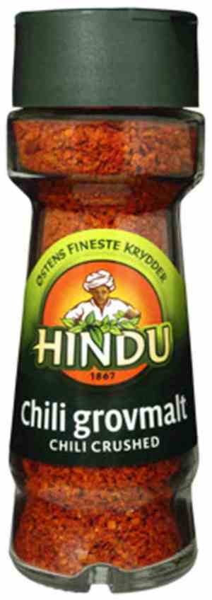 Prøv også Hindu chili grovmalt crushed glass.