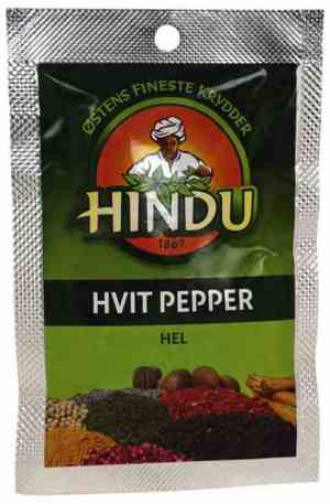 Prøv også Hindu pepper hvit hel pose.