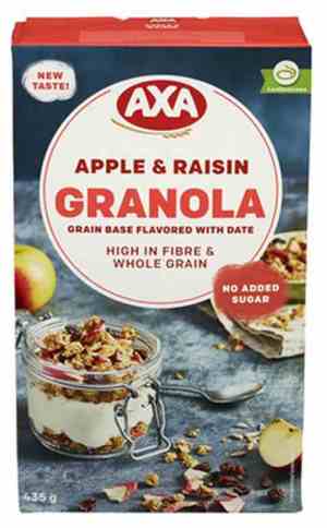 Prøv også Axa Granola Eple & Rosin.