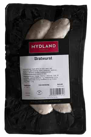 Prøv også Mydland Bratwurst 200g.