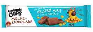 Prøv også Sørlandschips melkesjokolade med maiskorn 150 gr.