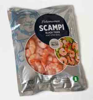Prøv også Fiskemannen Scampi kokt 16/20 uten skall.