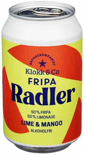 Prøv også Klokk & Co Fripa Radler Lime & Mango 0,33l.