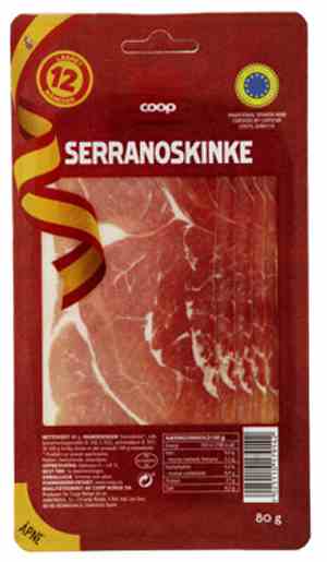 Prøv også Coop Serranoskinke 80g.