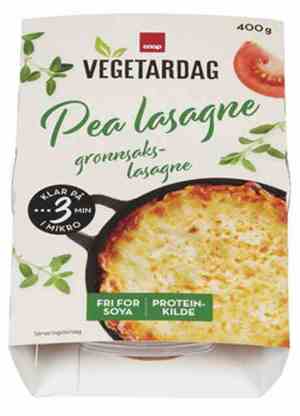 Prøv også Coop Vegetardag Pea lasagne 400g.