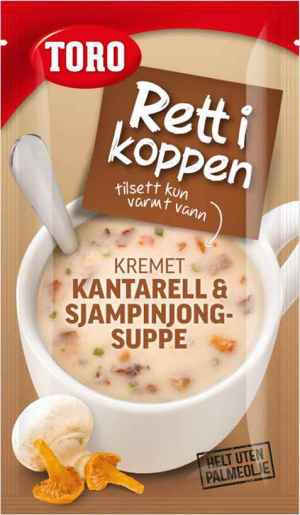 Prøv også Toro Rett i Koppen Kremet kantarellsuppe.