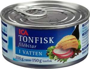 Prøv også Tunfisk, i vann, avrent, hermetisk.