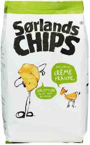 Prøv også Sørlandschips med Creme Fraice.