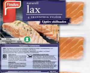 Prøv også Findus Laksefilet Naturell.