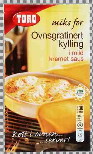 Prøv også Toro Miks for – Ovnsgratinert kylling i mild kremet saus.