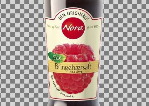 Bilde av Nora bringebær og druesaft.