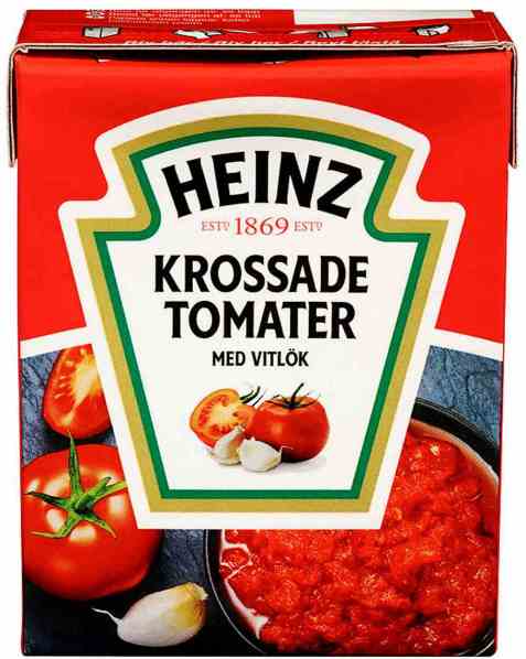Bilde av Heinz Hakkede Tomater med Hvitløk.