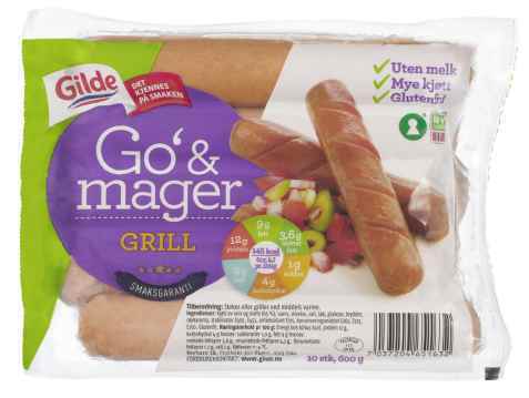 Bilde av Gilde Go og Mager Grillpølse.