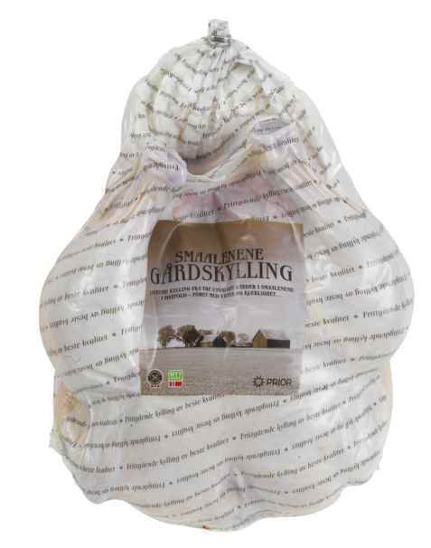 Bilde av Prior smaalenene gårdskylling hel. Bilde av Prior smaalenene gårdskylling hel.