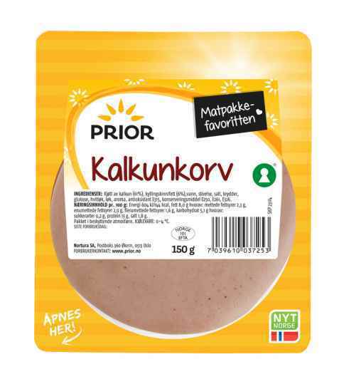 Bilde av Prior kalkunkorv naturell 150 g.