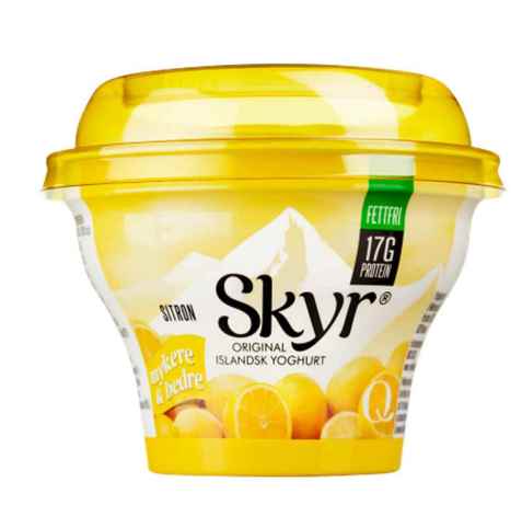Bilde av Q skyr sitron.