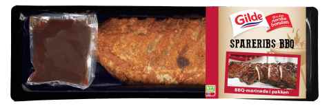 Bilde av Gilde grill spareribs med BBQ saus.