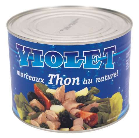 Bilde av Violet tunfiskbiter i vann.