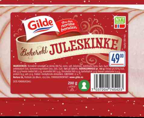 Bilde av Gilde Bøkerøkt Juleskinke i skiver.